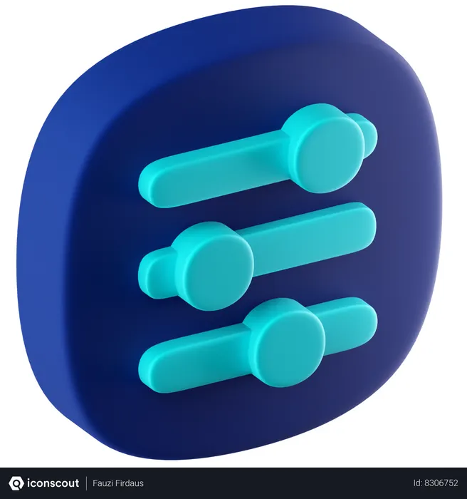 Free Equalizer 3D Icon download in PNG, OBJ or Blend format