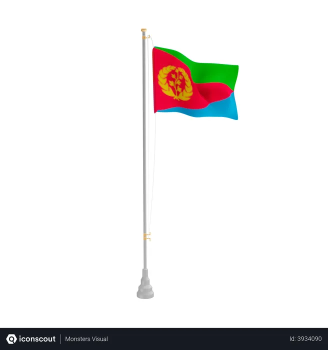 Free Eritrea Flag 3D Flag