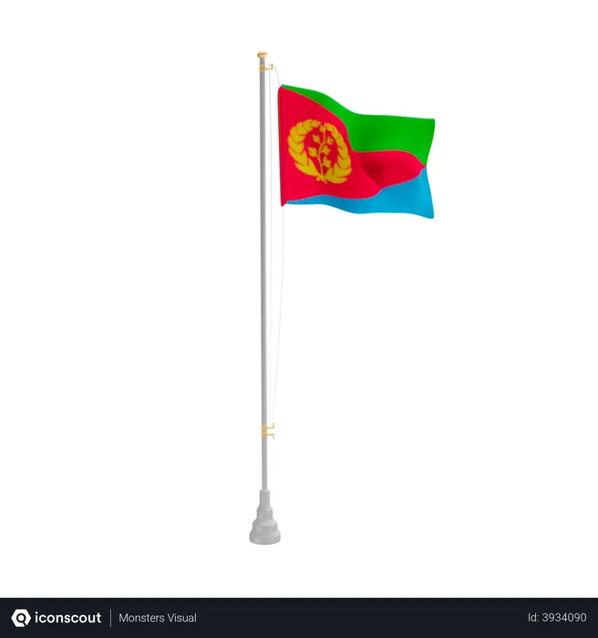 Free Eritrea Flag 3D Illustration