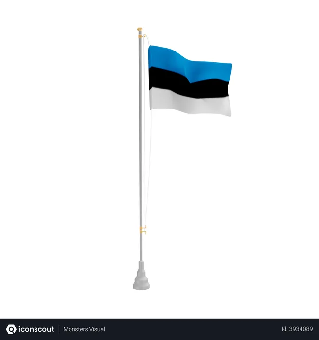 Free Estonia Flag 3D Illustration