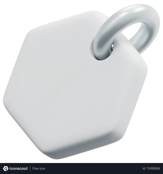 Free Etiqueta hexagonal em branco  3D Icon
