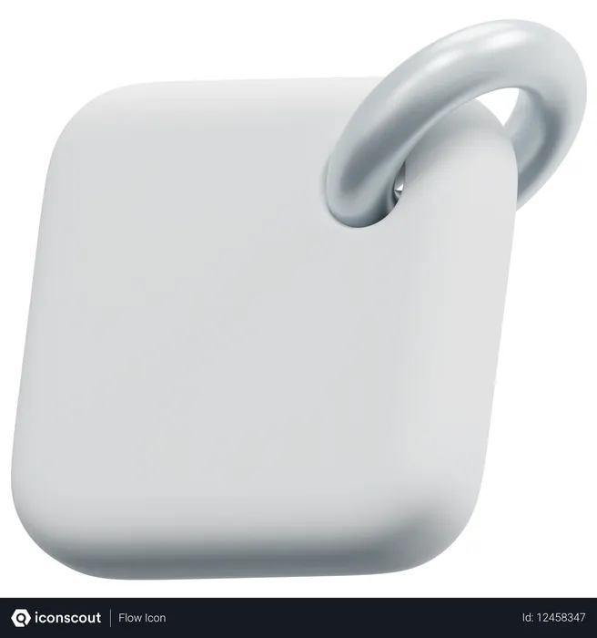 Free Étiquette carrée arrondie vierge  3D Icon