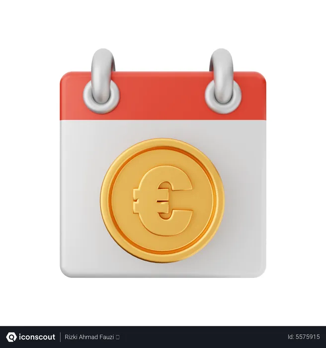 Free Euro Calendar  3D Icon