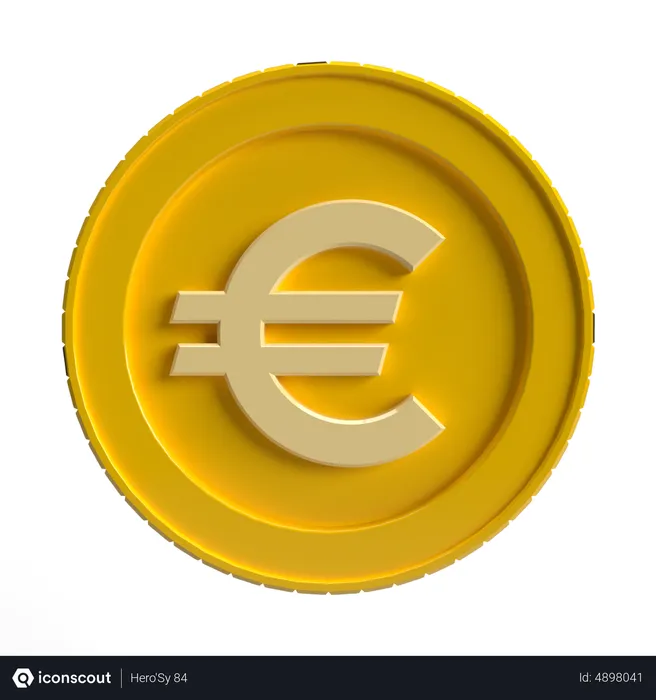 Free Euro Coin  3D Icon