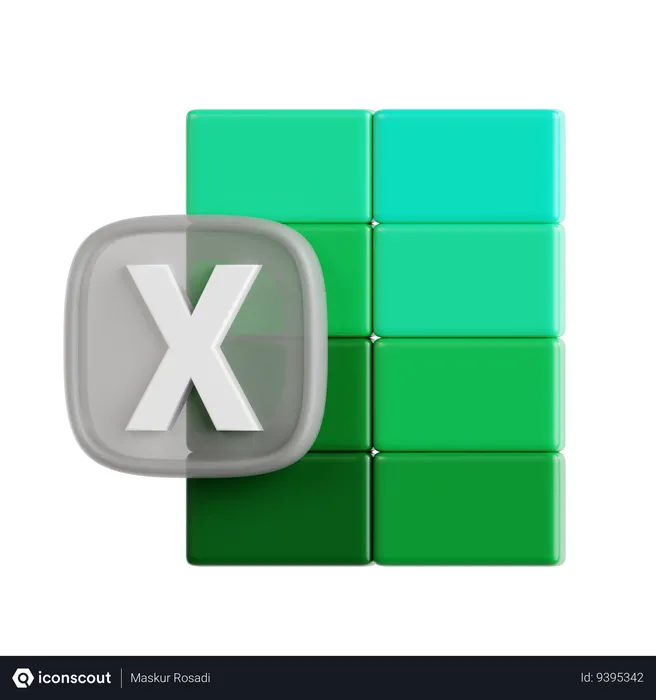 Free Excel  3D Icon