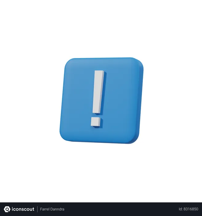 Free Exclamation Mark  3D Icon