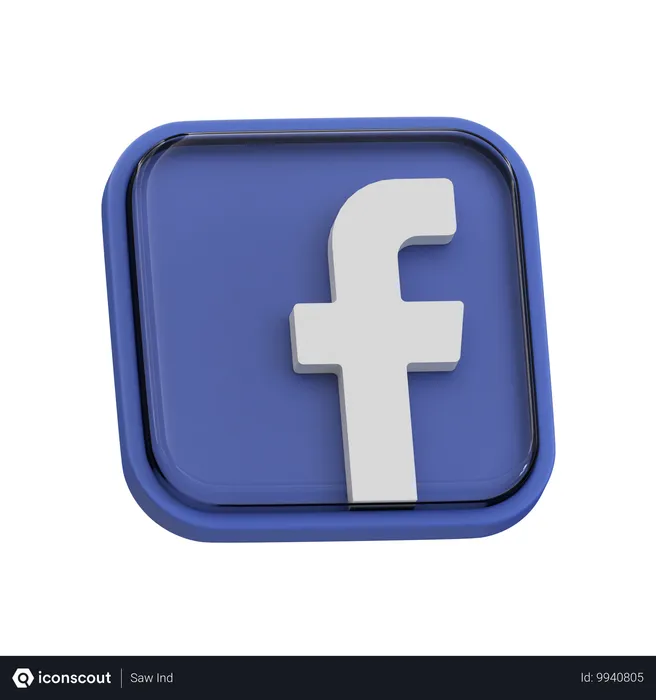 Free Facebook Logo 3D Icon