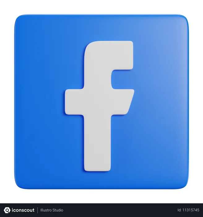 Free Facebook  3D Icon