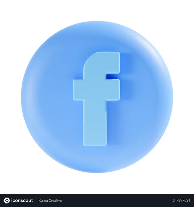 Free Facebook  3D Icon