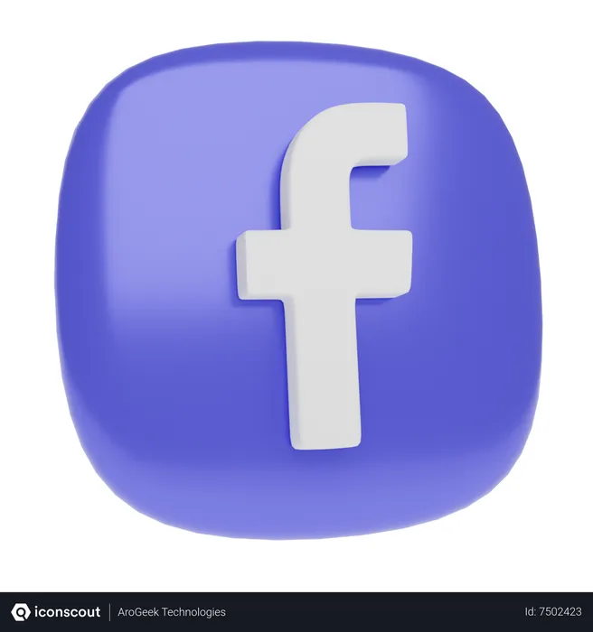 Free Facebook Logo 3D Icon