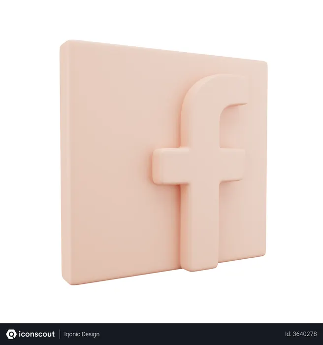 Free Facebook Logo 3D Logo