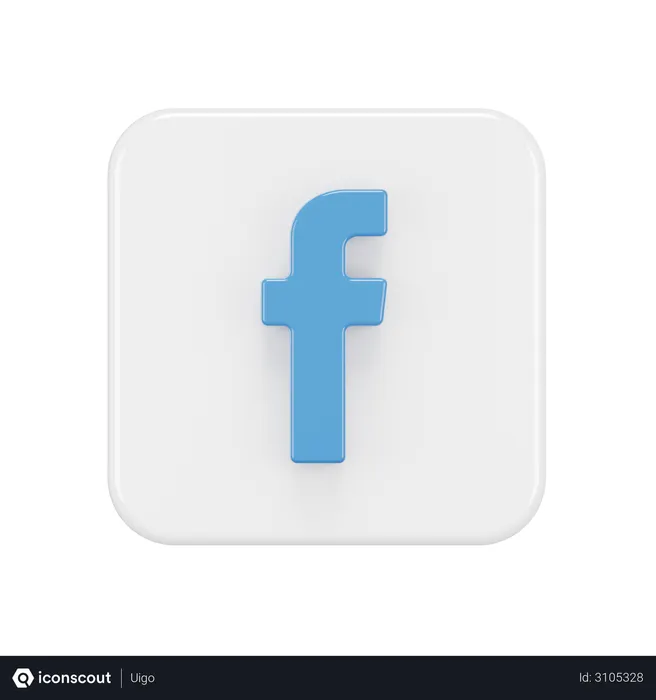 Free Facebook Logo 3D Logo