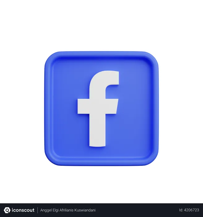 Free Facebook Logo 3D Logo