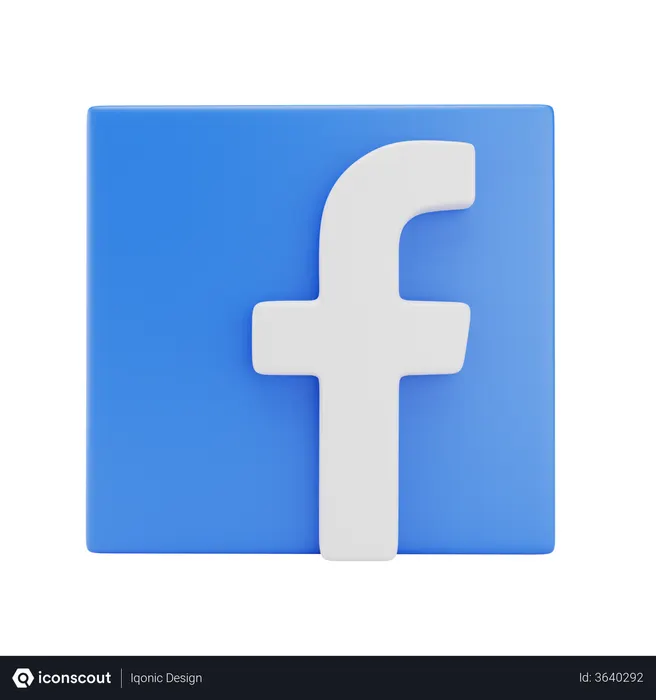 Free Facebook Logo 3D Logo