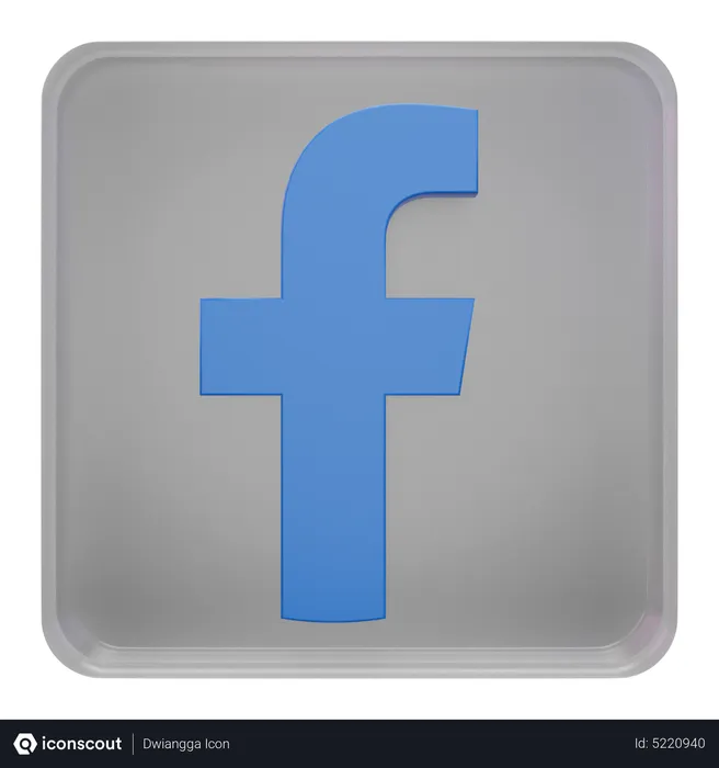 Free Facebook Logo 3D Icon