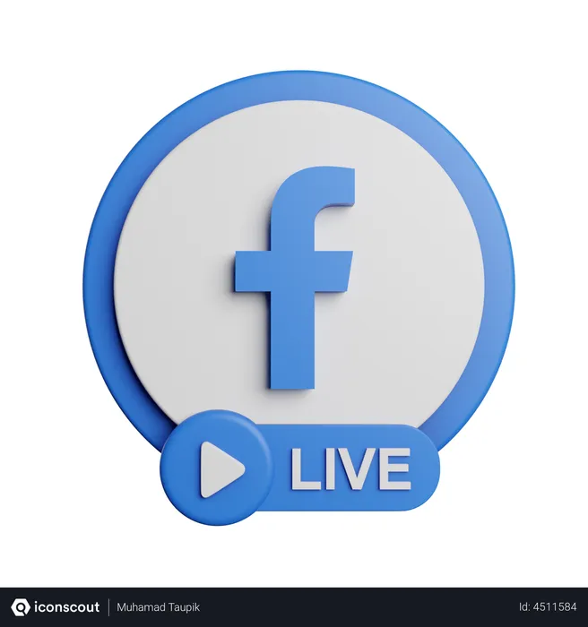 Free Facebook Live Logo 3D Logo