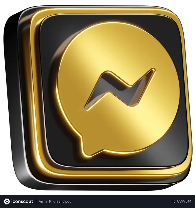 Free Facebook Messenger Logo 3D Icon