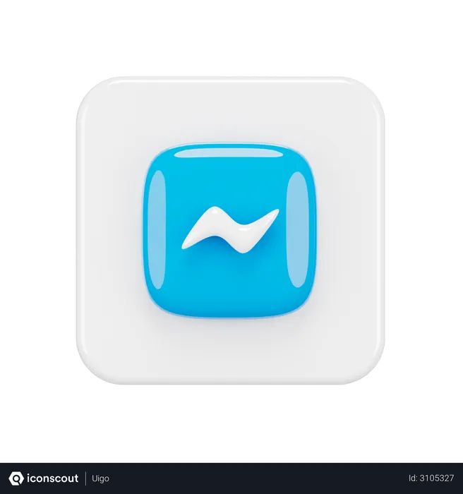 Free Facebook Messenger Logo 3D Logo