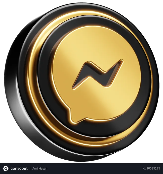 Free Facebook messenger Logo 3D Icon
