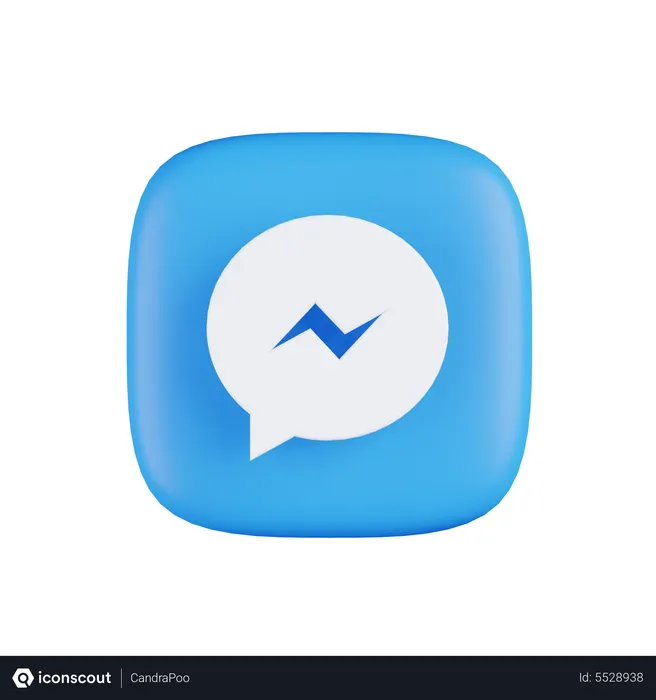 Free facebook messenger 3d icon free download logos 3d icons iconscout