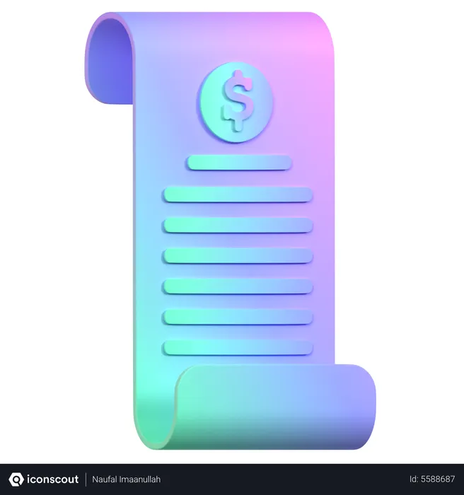 Free Facture d'achat  3D Icon