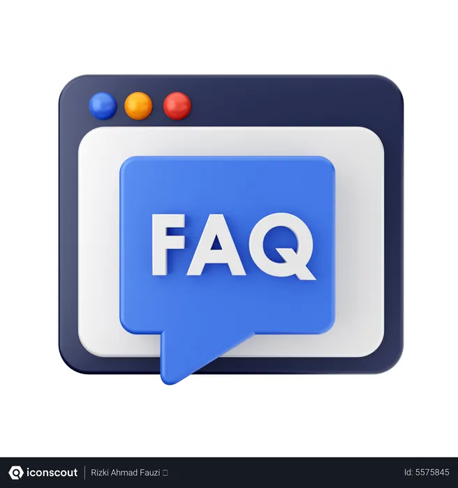 Free Faq Website  3D Icon