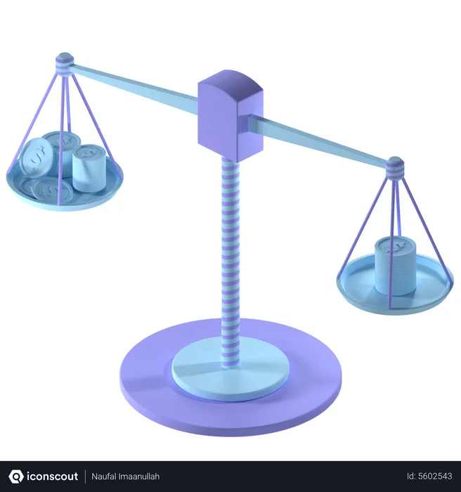 Free Financial Balance  3D Icon