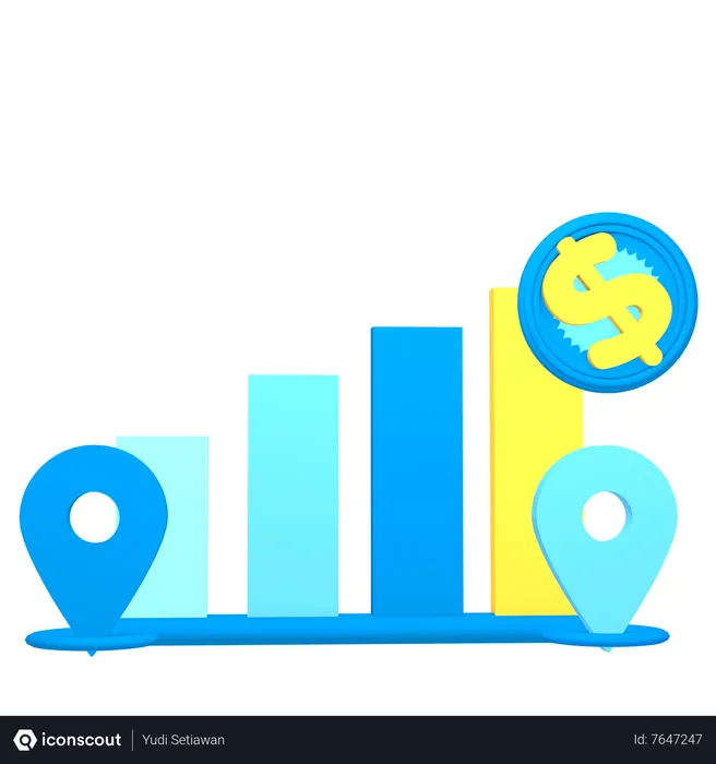 Free Financial Growth Chart  3D Icon
