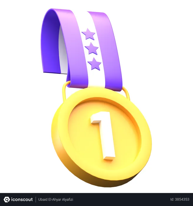 Free First Place Medal  3D Illustration
