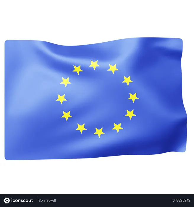 Free Flag of Europe  3D Icon