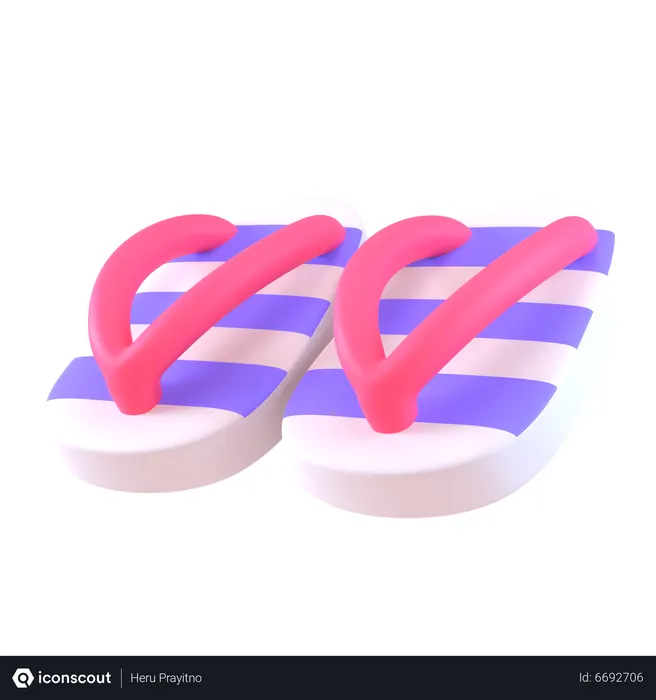 Free Flipflop  3D Icon
