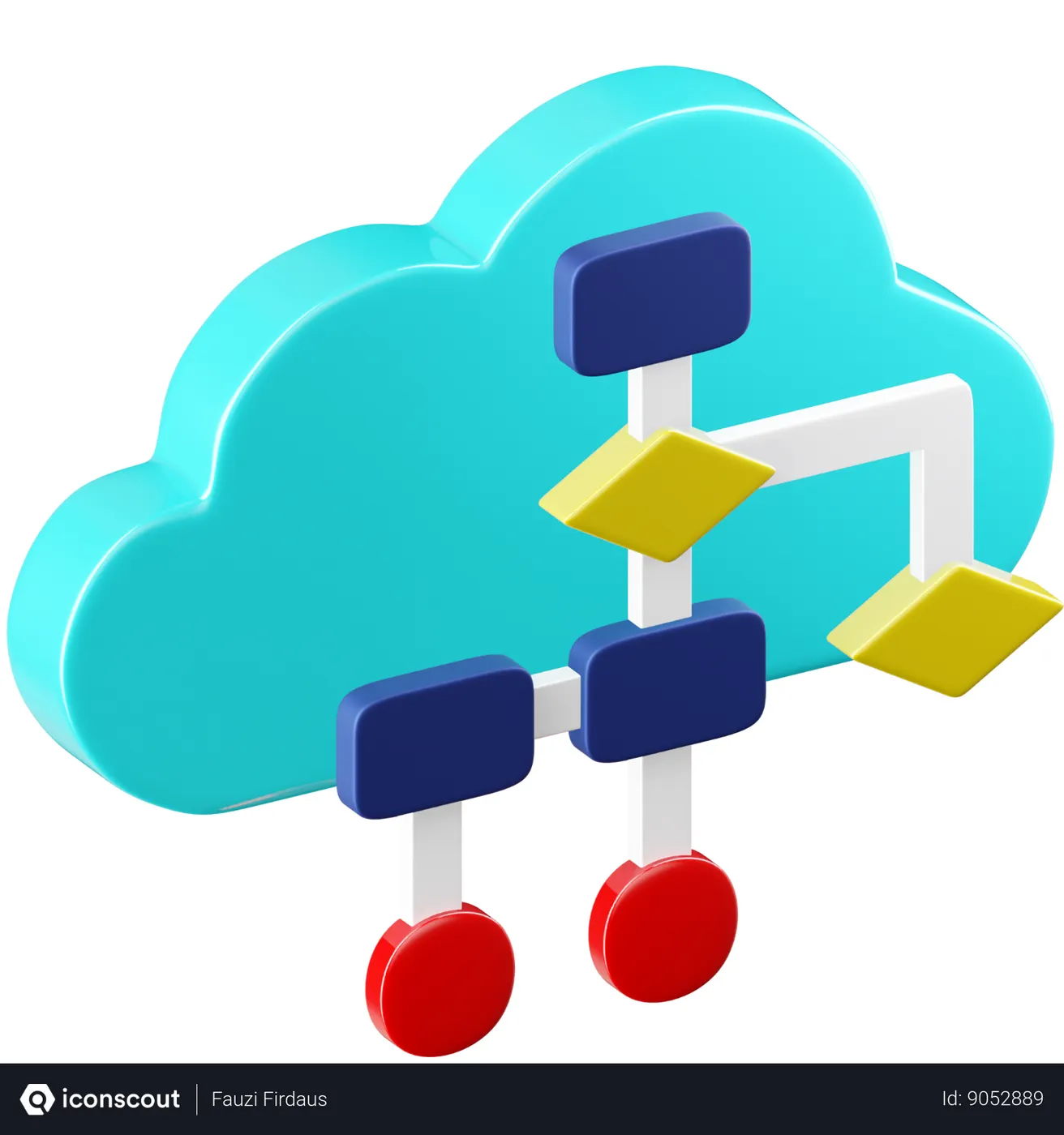 Free Flowchart 3D Icon download in PNG, OBJ or Blend format