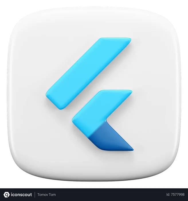 Free Flutter Logo 3D Icon