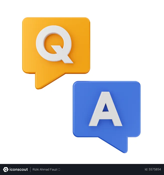 Free Message de questions fréquemment posées  3D Icon