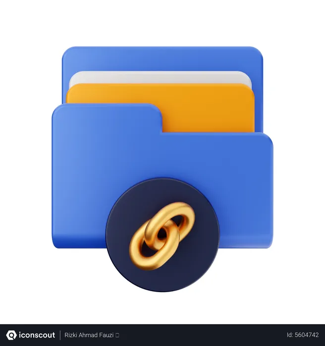 Free Folder Link  3D Icon