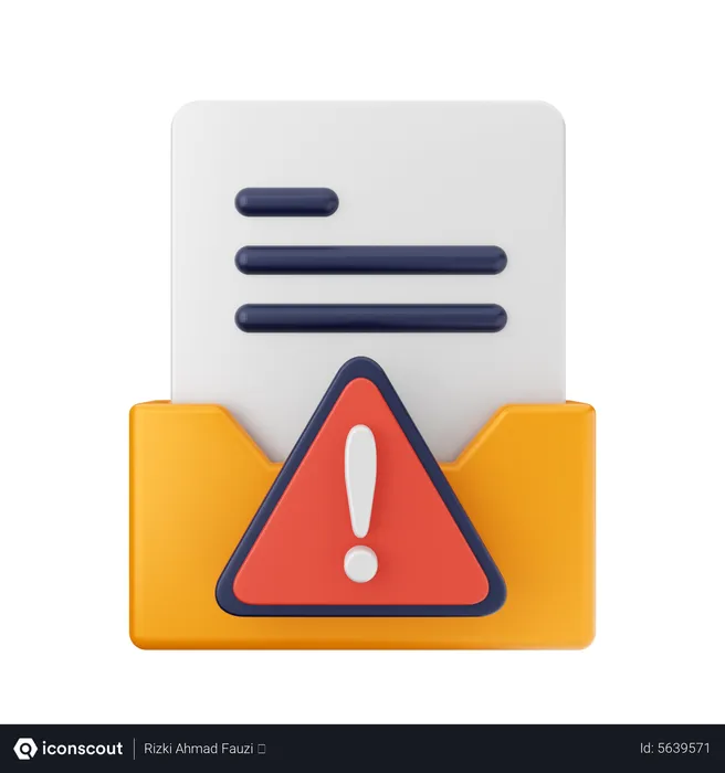 Free Folder Warning  3D Icon
