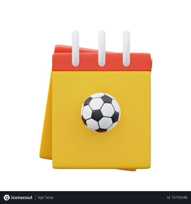 Free 축구 일정  3D Icon