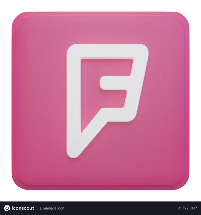 Free Foursquare Logo 3D Icon