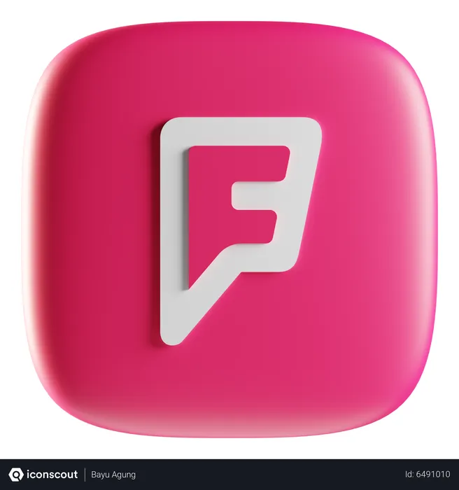 Free Foursquare Logo 3D Icon