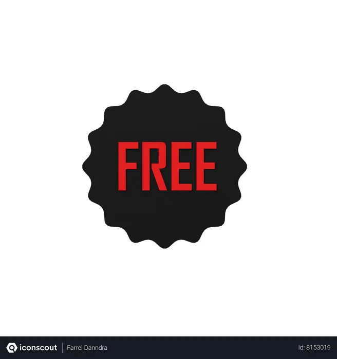 Free Free Badge  3D Icon