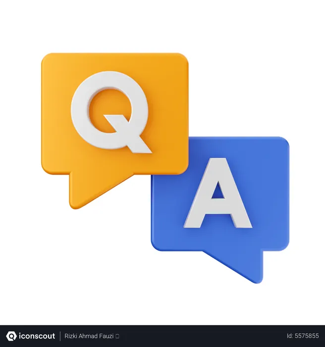 Free Frequently Asked Questions Chat  3D Icon