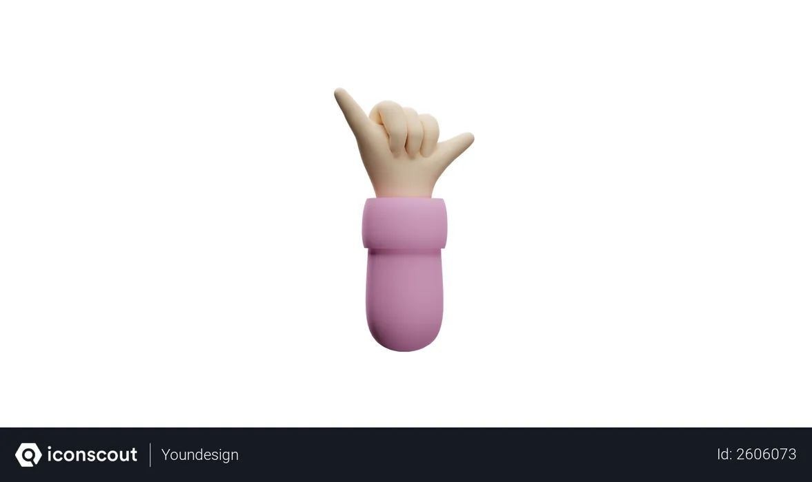 Free Gang hand gesture  3D Illustration