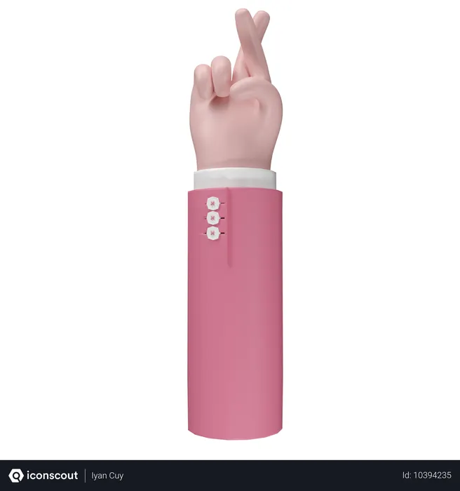 Free Geste de la main du doigt croisé Emoji 3D Icon