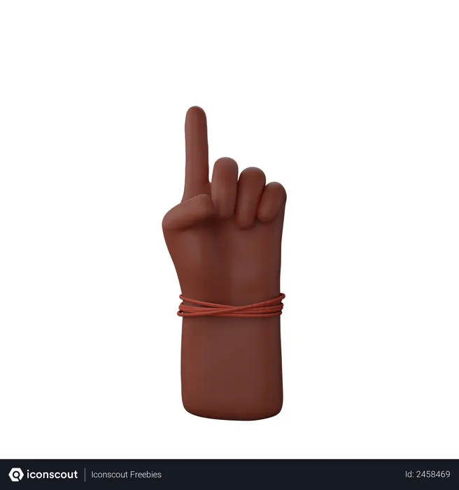 Free Geste du doigt vers le haut  3D Icon
