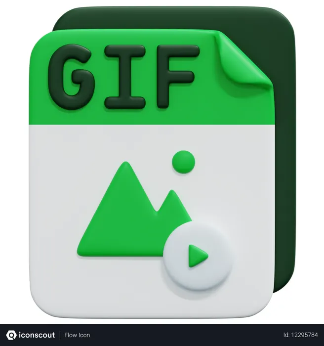 Free Gif File  3D Icon
