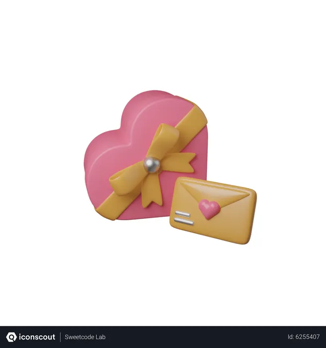Free Gift And Letter  3D Icon