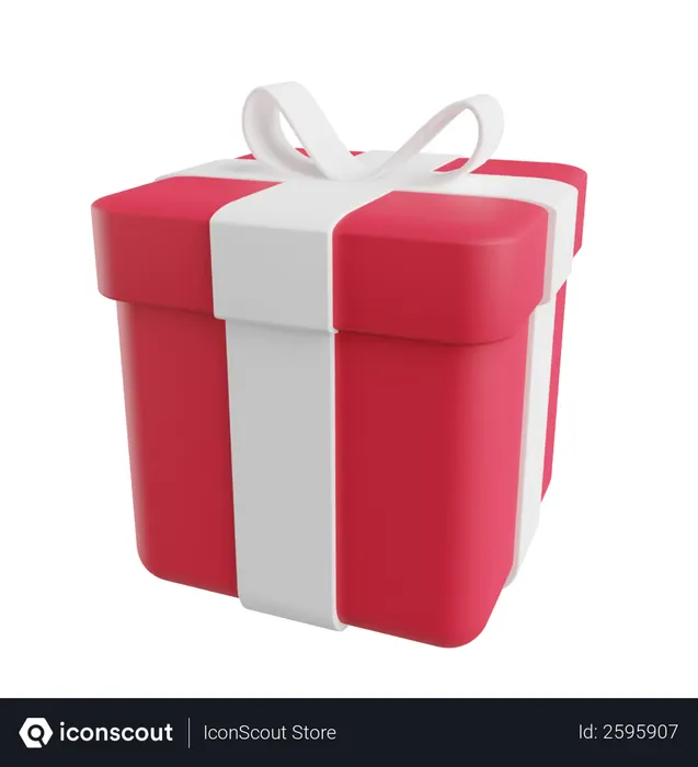 Free Gift box  3D Icon