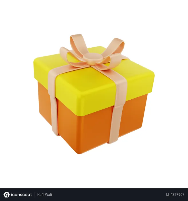 Free Gift Box  3D Illustration