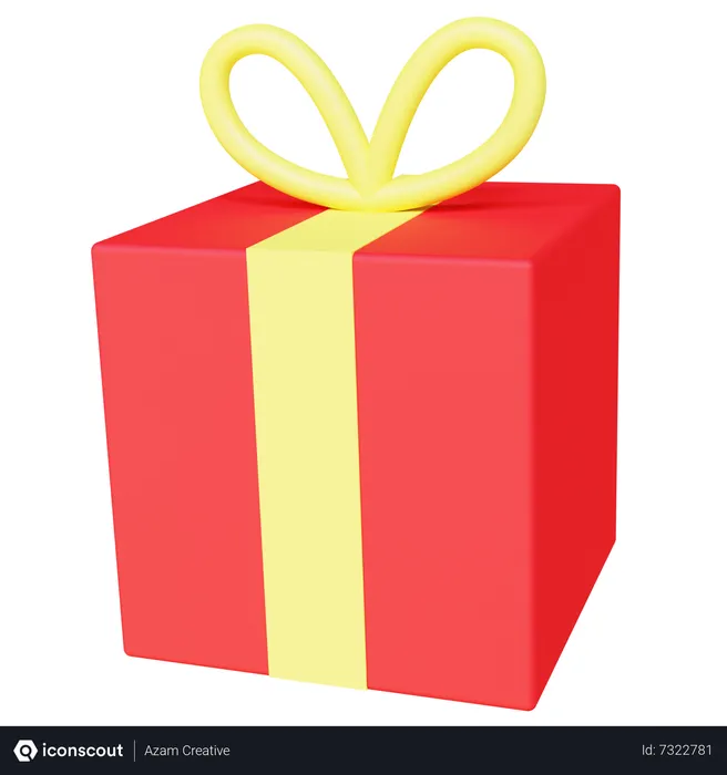 Free Gift Box  3D Icon