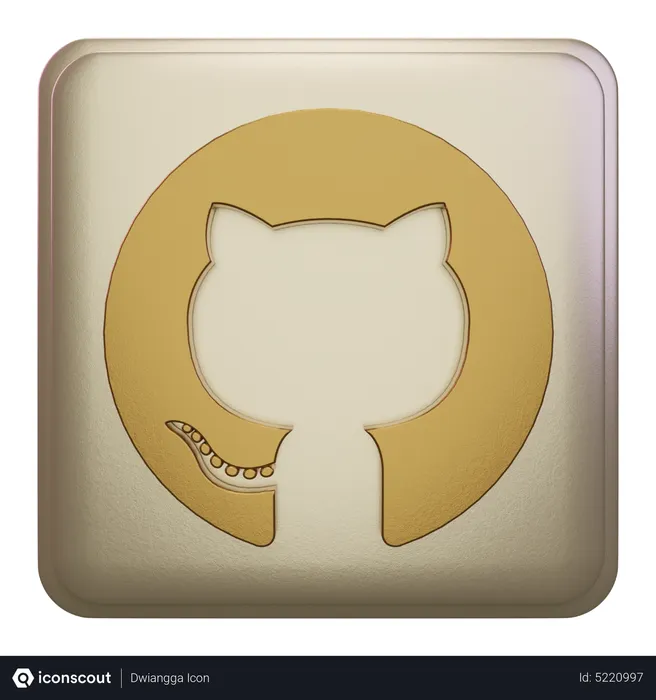 Free GitHub Logo 3D Icon